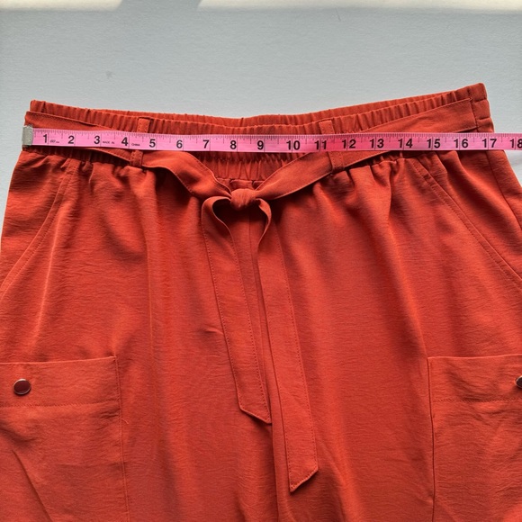 NYCC Orange Elastic Waist Elastic Ankle Cargo Style Pant Size L - Picture 7 of 10